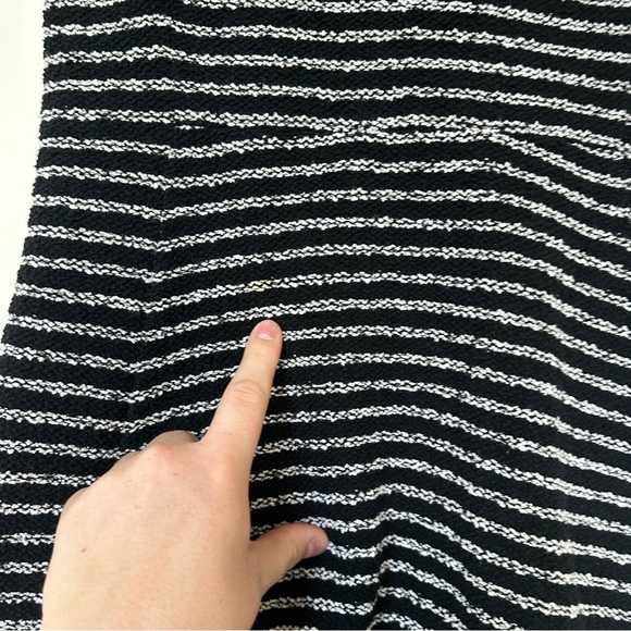 Theory Nikay Purposeful Striped Sleeveless Dress Tweed Fit & Flare Flounce - Picture 9 of 9